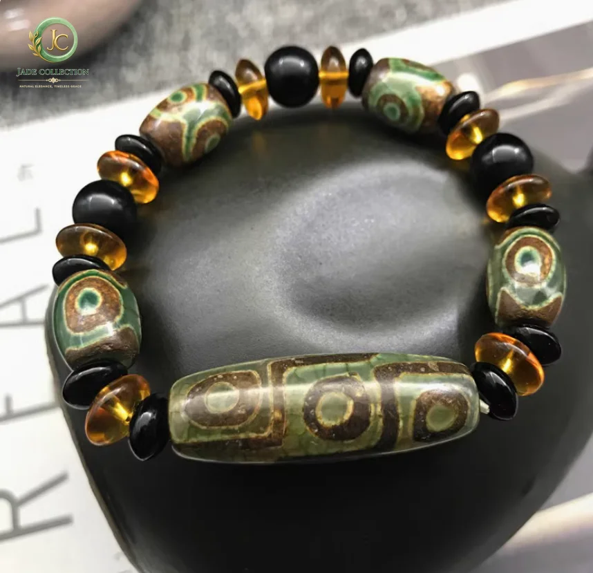 Браслет Xizang Tianzhu Hand String Nine Eye Three Eye для мужчин и женщин, новый, из нефрита и агата