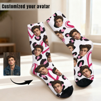 Customized face-shaped socks Unisex customized socks Personalized picture socks Photo socks Customized socks as gifts