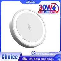 Mini 30W Magnetic Wireless Charger Pad For Magsafe iPhone 17 16 15 14 13 12 Pro Max Samsung LED Magnet Fast Charging Phone Stand