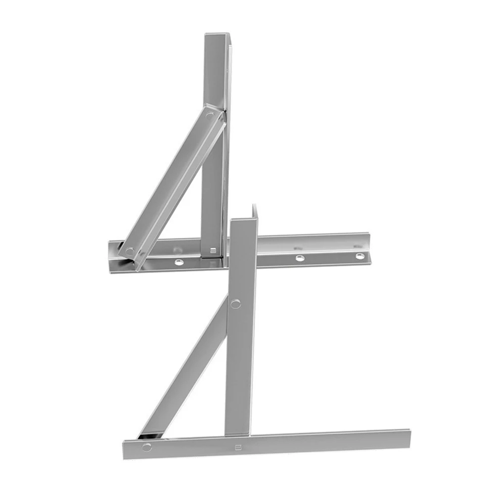 2Pcs Stainless Steel AC Outdoor Unit Wall Brackets Adjustable Telescopic Mounting Support For 1HP 1.5HP Air Conditioner