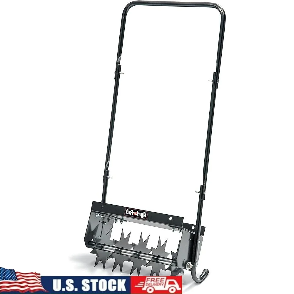 

Push Spike Aerator Lawn Tool 16 Inch Manual Lawn Care Aerator with 5 Aerating Spikes Yard Maintenance Garden Equipment