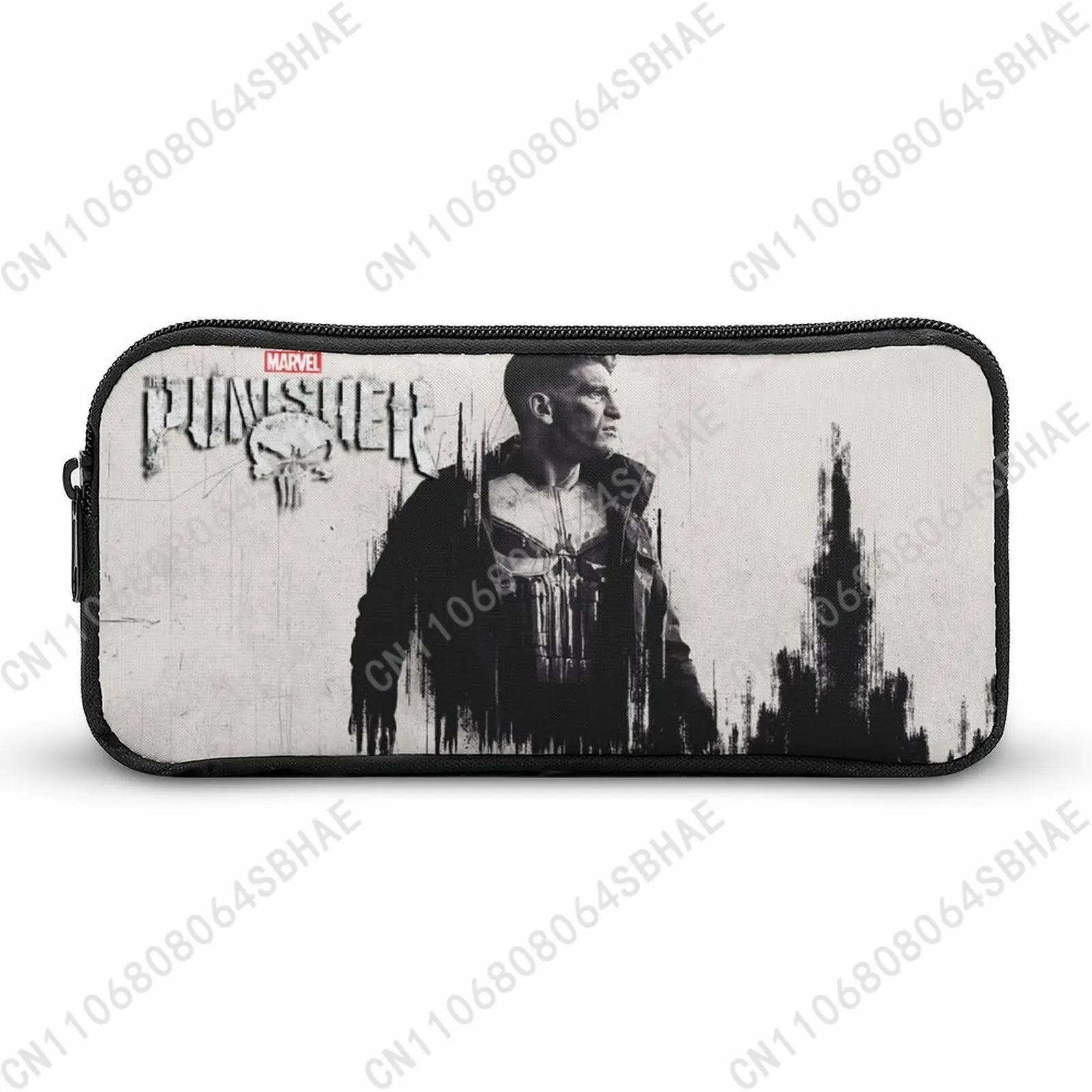 

Marvel The Punisher Pencil Case Teens Custom Pattern Simple Pen Bag School Stationery Pouch Personalized Zipper Bag Cosplay