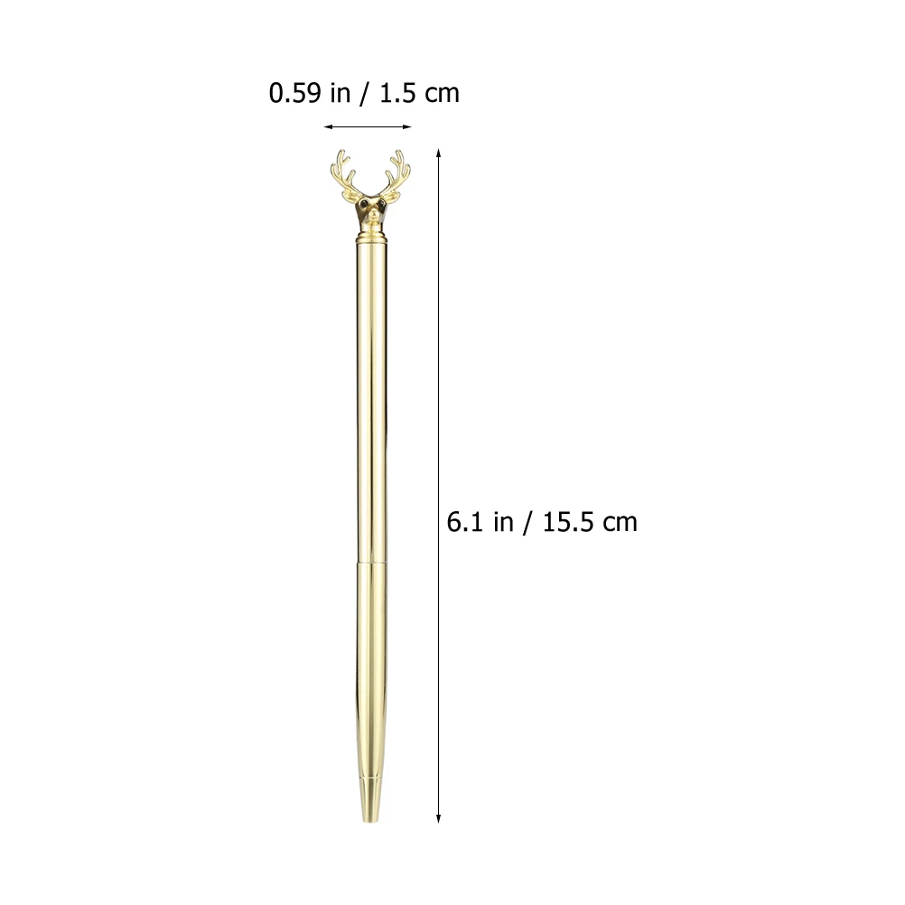 

3pcs Deer Head Ballpoint Creative Metal For School Students Office Decorative Writing Stationery Unique Party Gifts Festival