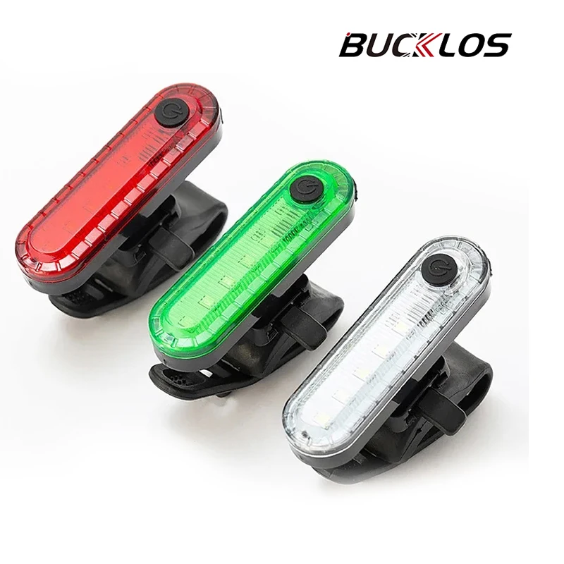 AliExpress BUCKLOS Rear Cycling Light Rechargeable Road Mountain Bike Taillight Waterproof LED Bicycle Tail Lamp Mini Lantern MTB Cycling Lighting
