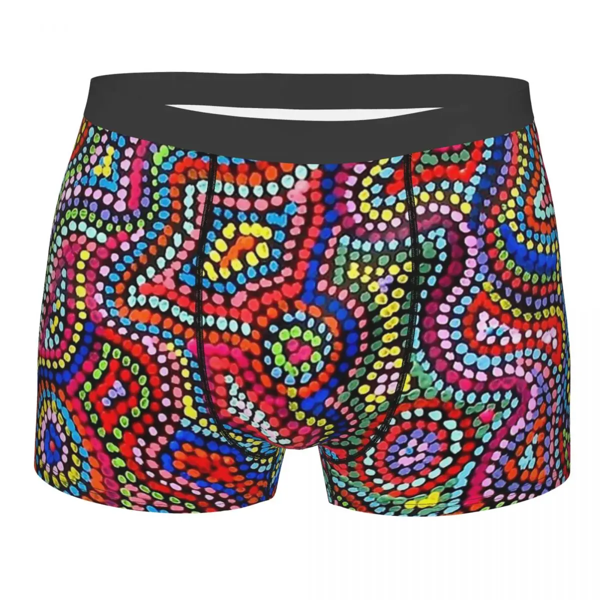 Colorful Dot Painting Australian Aboriginal Art Underpants Homme Panties Male Underwear Sexy Shorts Boxer Briefs