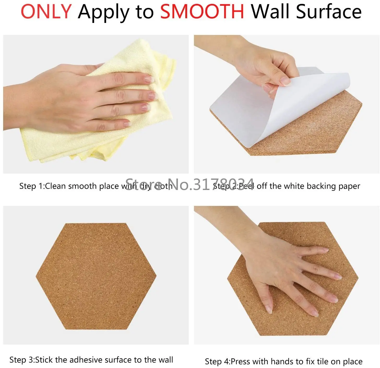 Self-Adhesive Cork Board Tiles Office Home Wood Photo Background Hexagon Stickers Wall Message Drawing Bulletin Boards