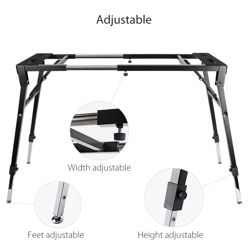 Picture 4: Heavy Duty Adjustable Keyboard Stand 150kg Capacity Foldable Professional Stage Equipment