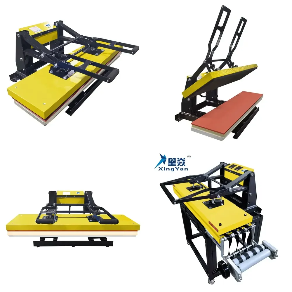 Manual Flat Heat Transfer Machine , Even Heating Sublimation Press for Pants Sleeves & Textile Printing