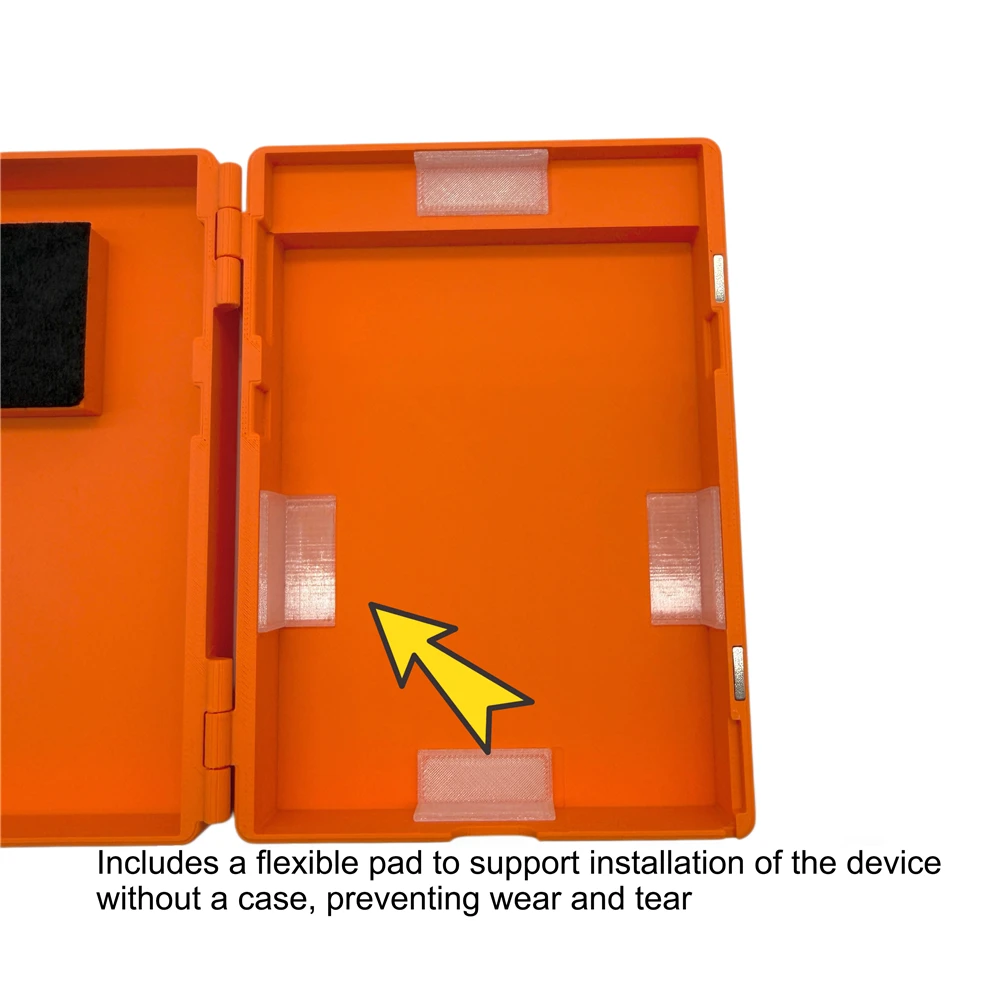 for TRIMUI BRICK PRO Hard Carrying Case Magnetic Lid Screen Plush Lining Case 3D Printed Durable