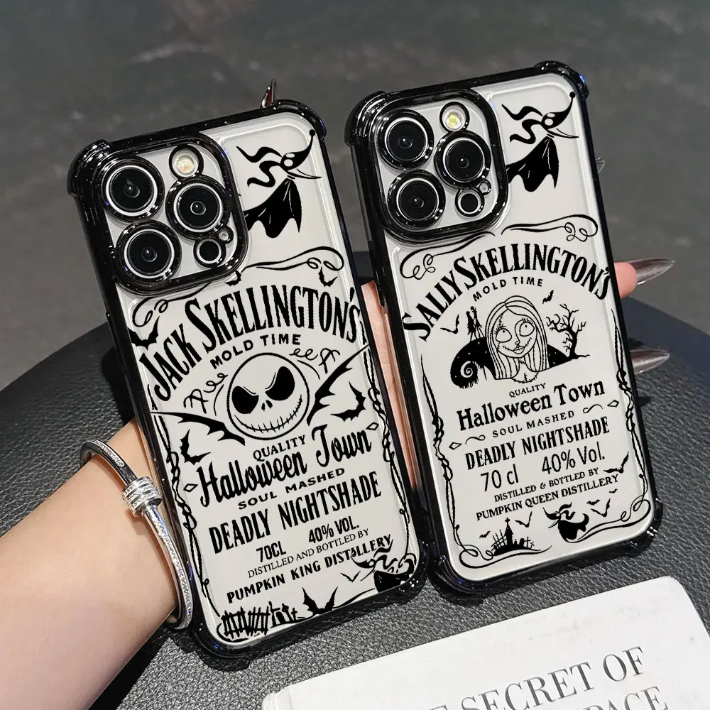 Anime Jack SkellingtonS SallyS Plating Phone Case For Samsung A27 A37 A57 A07 A36 A16 A35 A55 A25 A26 A15 A54 A34 A24 A14 4G 5G