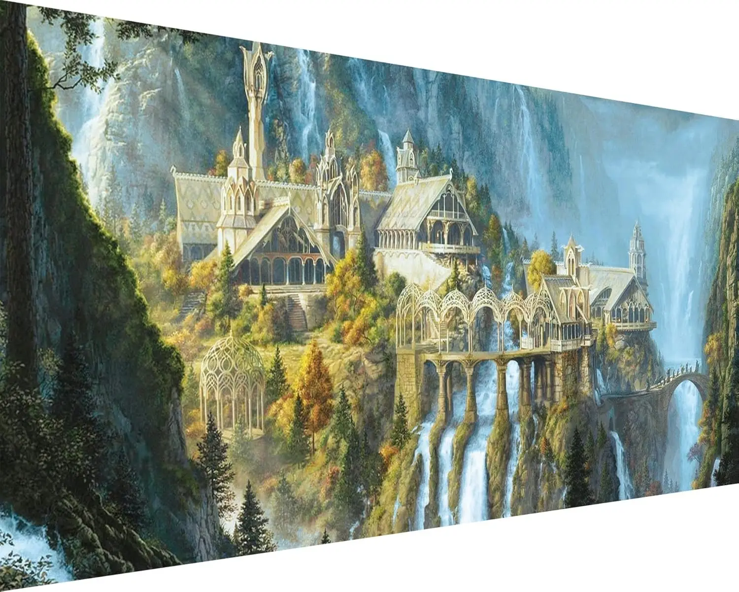 

Наборы для алмазной вышивки YALKIN 5D для взрослых: большой замок, полная круглая вышивка (35.5x15.7 дюймов), картины для вышивания по номерам