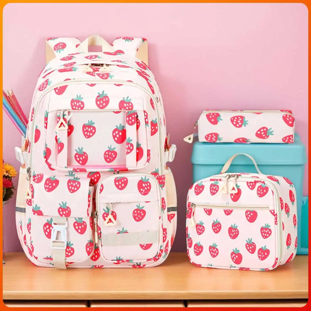 3-piece-set-cute-kids-teens-backpack-with-lunch-bag-pencil-case-multi-pocket-bookbag-for-elementary-middle-school-student-girls