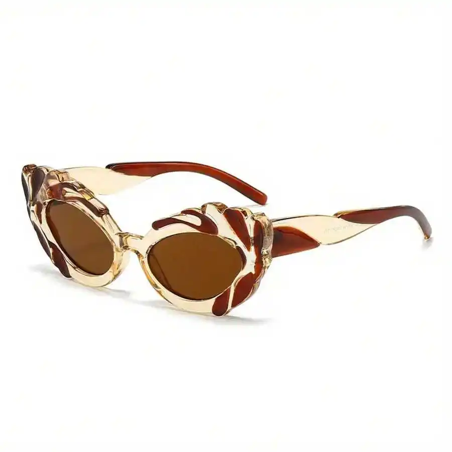 1 Piece Of High-End Women's Cat-Eye Glasses, Featuring A Stylish Design And Colorful Accents, Perfect For Street Fashion And view 2