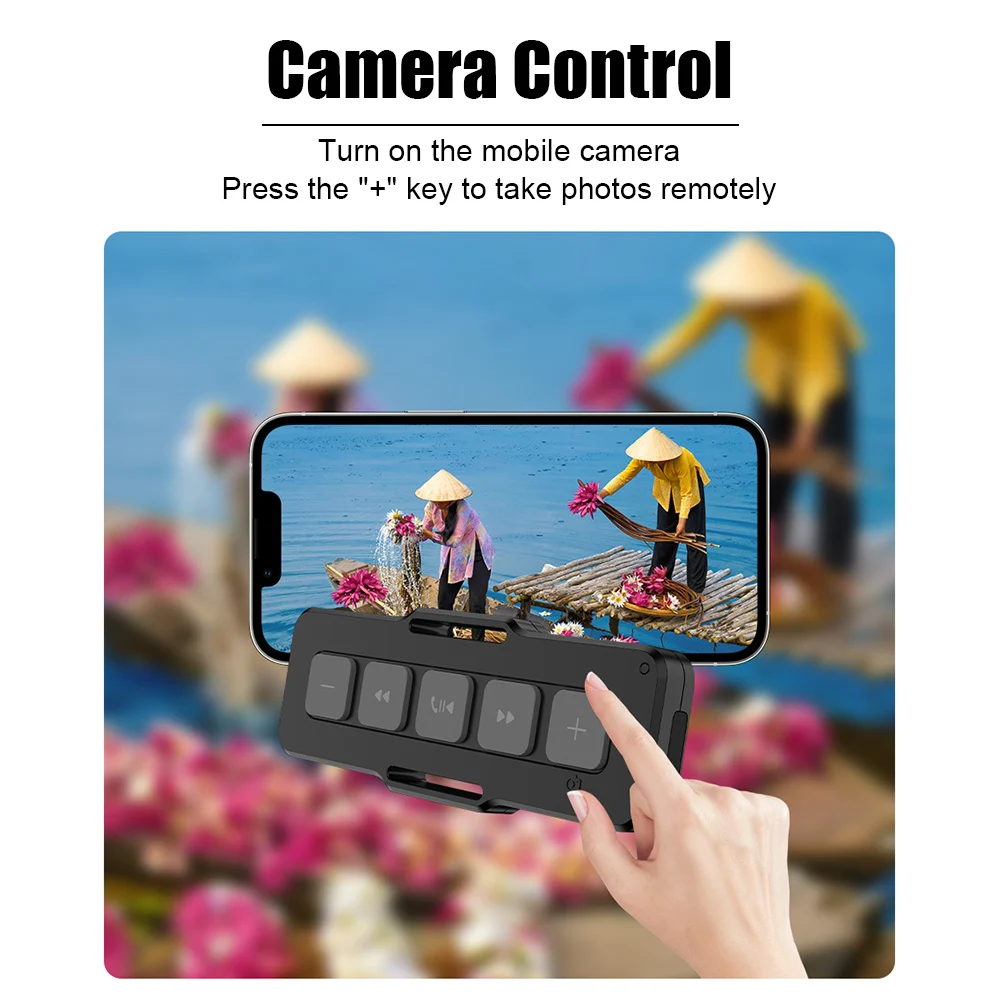 Bike Handlebar Media Control For Car Outdoor Sports Bluetooth 5.0 Motorcycle Remote Controller Hands-free Calls Waterproof