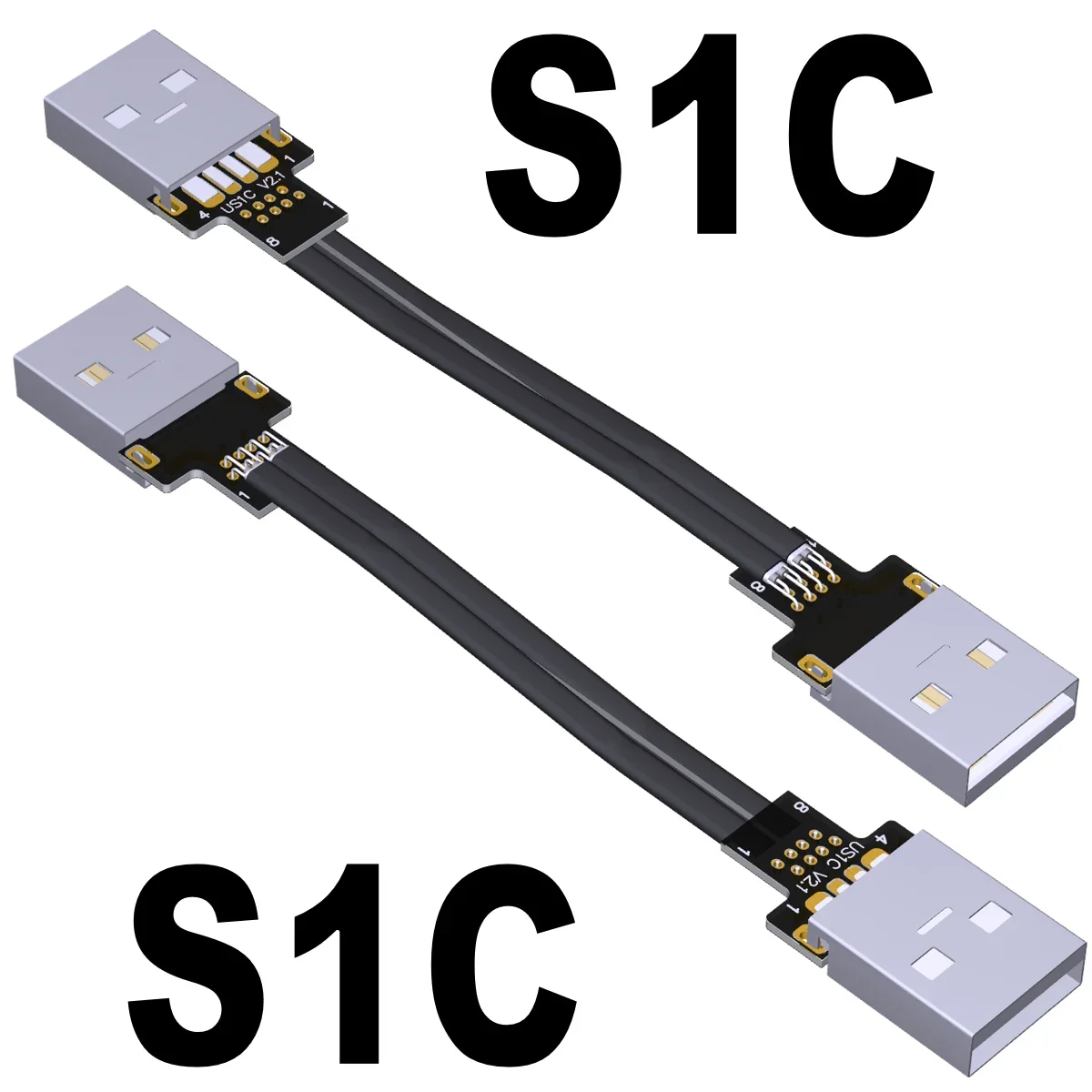 FFC Type-A USB 2.0 Extension Ribbon Cable Fold 90 FPV Slim Flat Soft Flexible FPC Charge FPV Brushless Handheld Gimbal Monitor