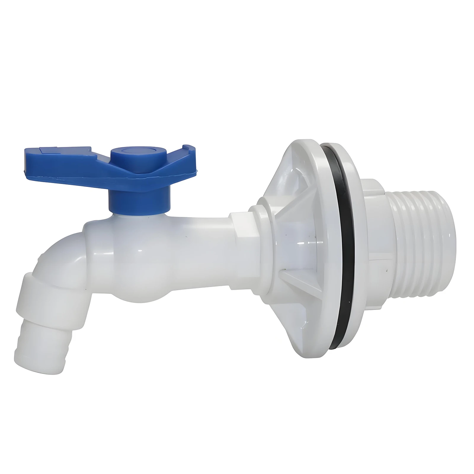 Plastic flange and plastic faucet Kit internal thread 3/4'' 1/2'' Drilling diameter 35mm 29mm Faucet set Watering water pipe joi