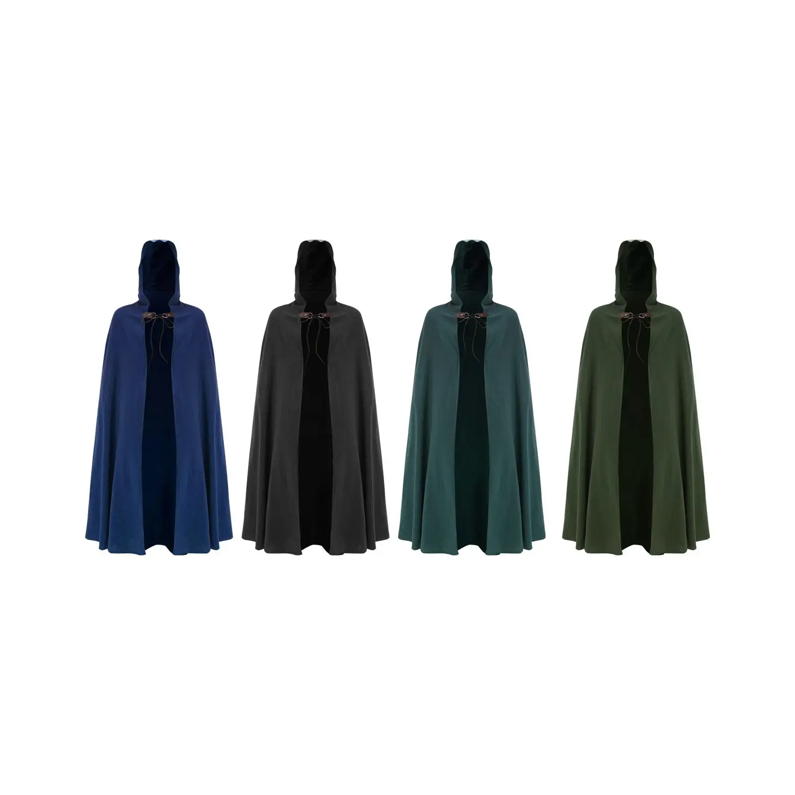 Cape met capuchon Cosplay Outfit Foto Props Middeleeuwse Cape Kostuumaccessoire voor mannen