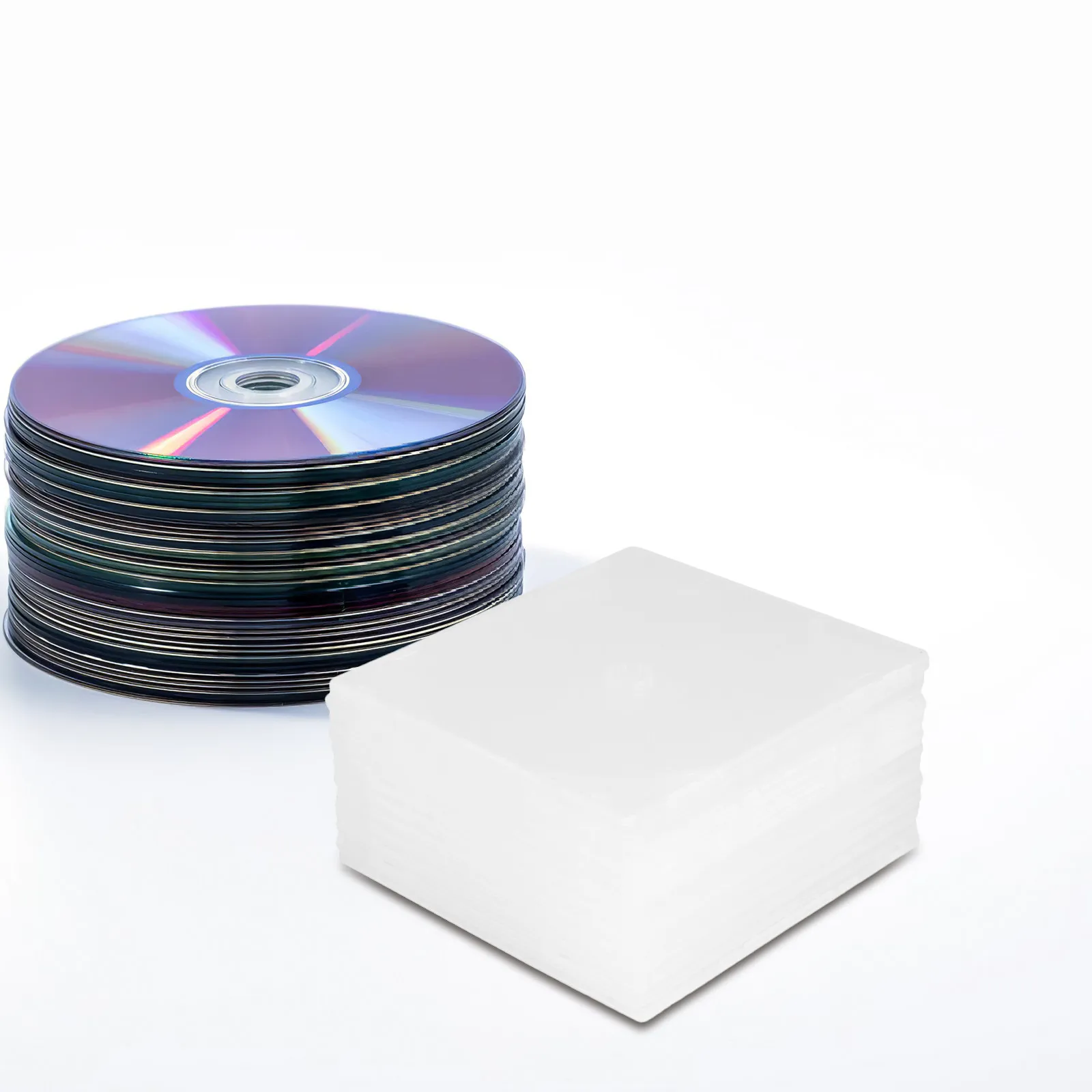 25Pcs Cd Box Transparent Storage Case Portable Ultrathin Dvd Package Large Capacity Media Video Storage for Daily Use