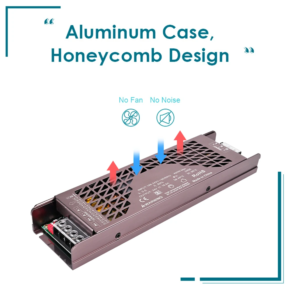 Adjustable LED Lighting Transformers Ultra Thin Power Supply 60W 100W 150W 200W 300W 400W LED Driver For Strip Light DC12V 24V