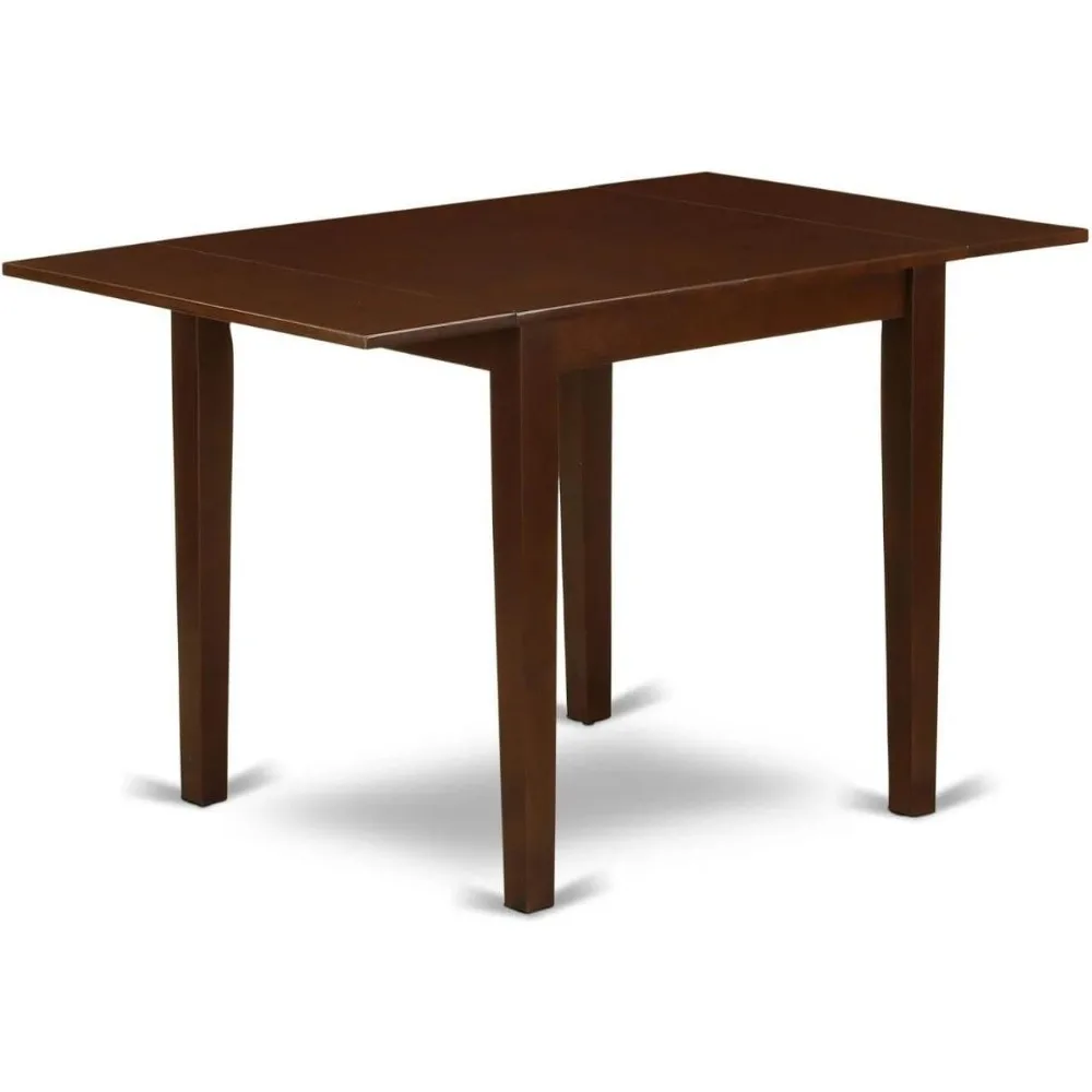 NDT-MAH-T Norden Kitchen Table - a Rectangle Dining Table Top with Dropleaf & Stylish Legs, 30x48 Inch, Maho