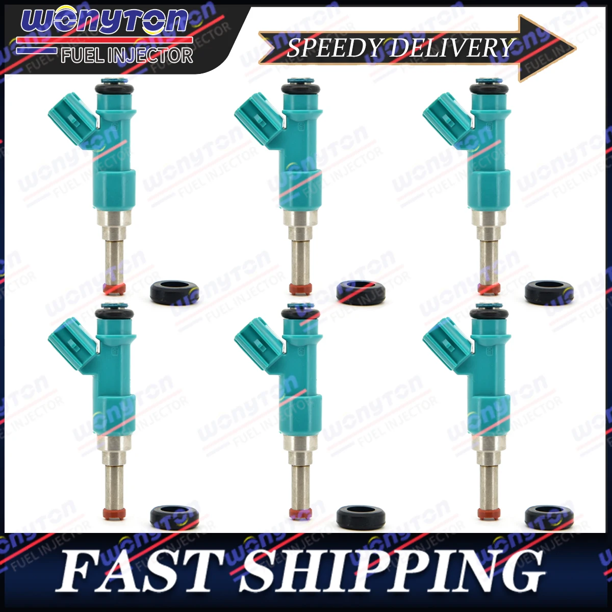 6Pcs Fuel Injectors For 2012 2013 2014 2015 2016 Toyota Sienna 3.5L V6 23250-0P010