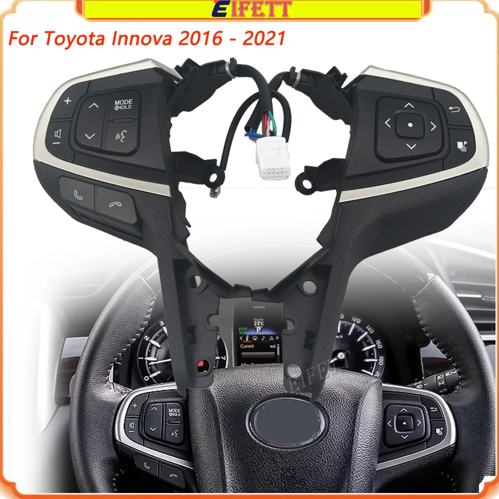 Multi-function Steering Wheel Audio Volume Control Cruise Buttons Switch 84250-0K080 For Toyota Innova 2016 - 2021
