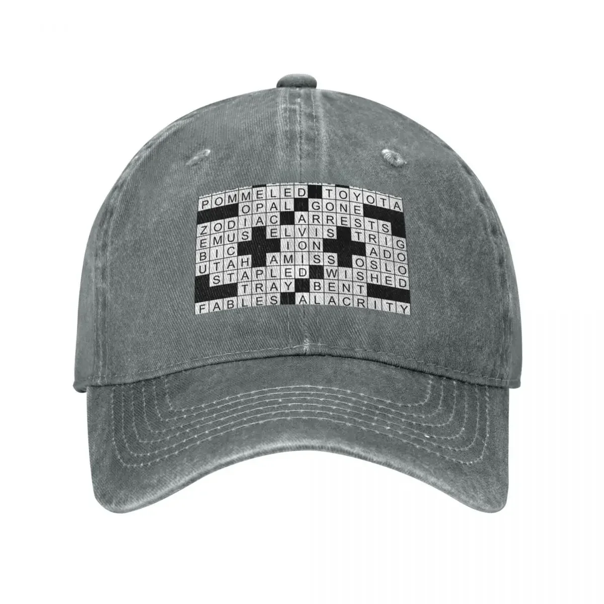 Crossword Puzzle Page with Solutions Baseball Cap Horse Hat Mountaineering Women's Hats Men's