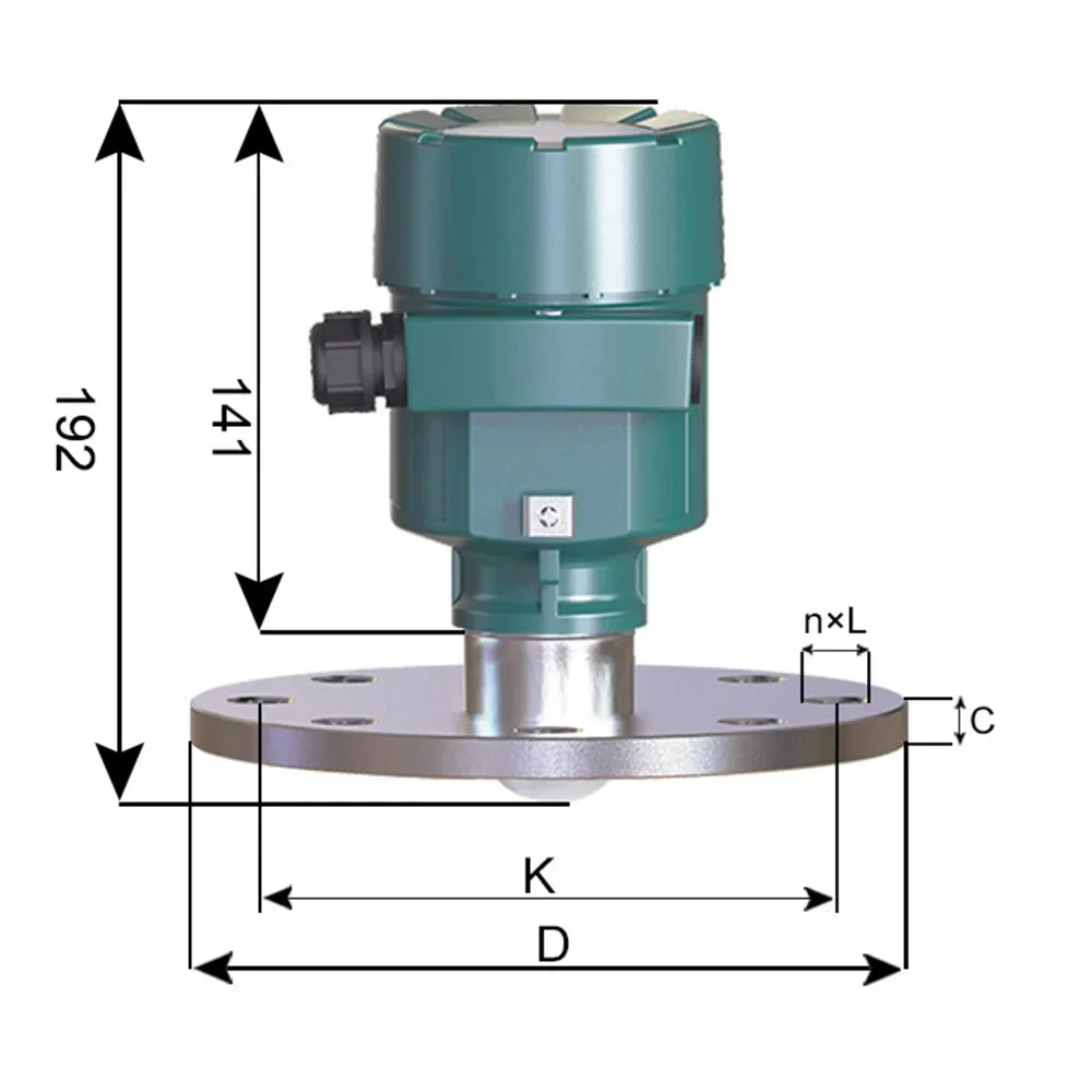 80GHz Intelligent Anti-corrosion Lens Antenna Radar Level Sensors 80ghz Radar Level Transmitter For Corrosive Chemic