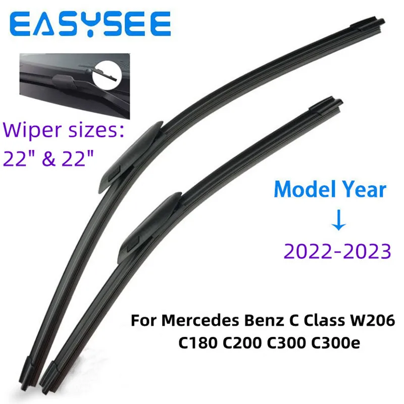 Front Wiper Blades For Mercedes Benz C Class W206 2022 2023 Windshield Windscreen Accessories Window C180 C200 C260 C300 C300e