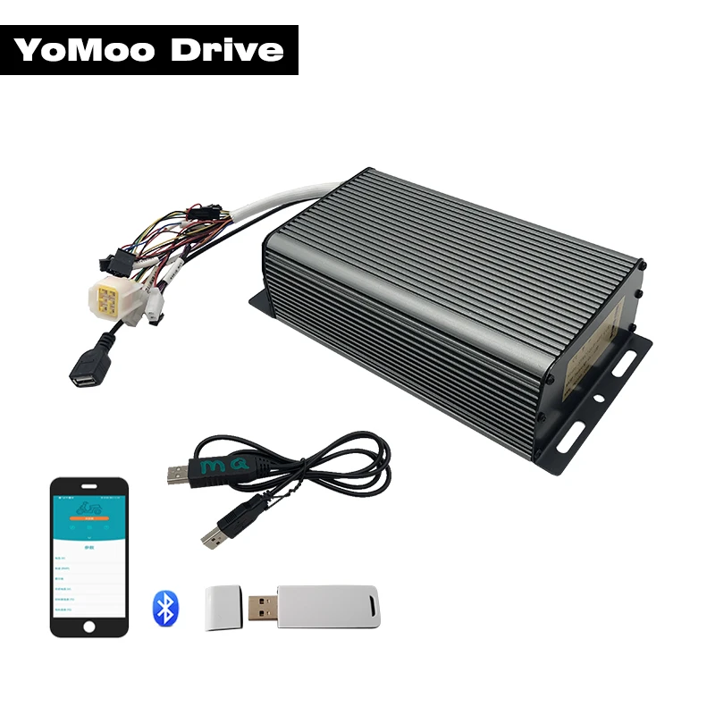 

Sabvoton SVMC7260-APT V2 1.5KW 48V 60V 72V DC 60A Phase Current 165A Brushless DC Motor Controller with USB Cable and Bluetooth