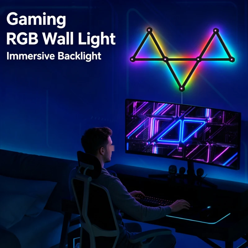 DIY Star Shape LED Ambient Light With Central Hub And Radiating Arms For Bedroom Or Game Room Decor