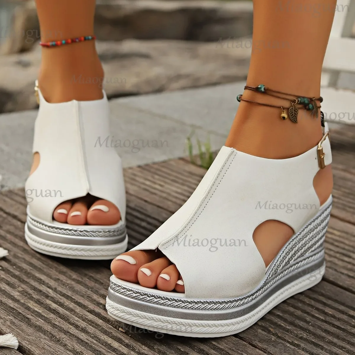 

New Woman Platform Wedge Sandals Female Fashion Elegant Ladies Shoes Summer Female Peep Toe High Heels Roman Sandalias Mujer