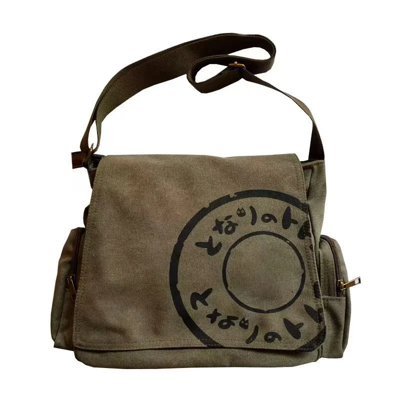 Bolso de hombro a la moda para hombre, bolso de lona de gran capacidad con personalidad, diseño ligero, bandolera Retro, novedad de 2024