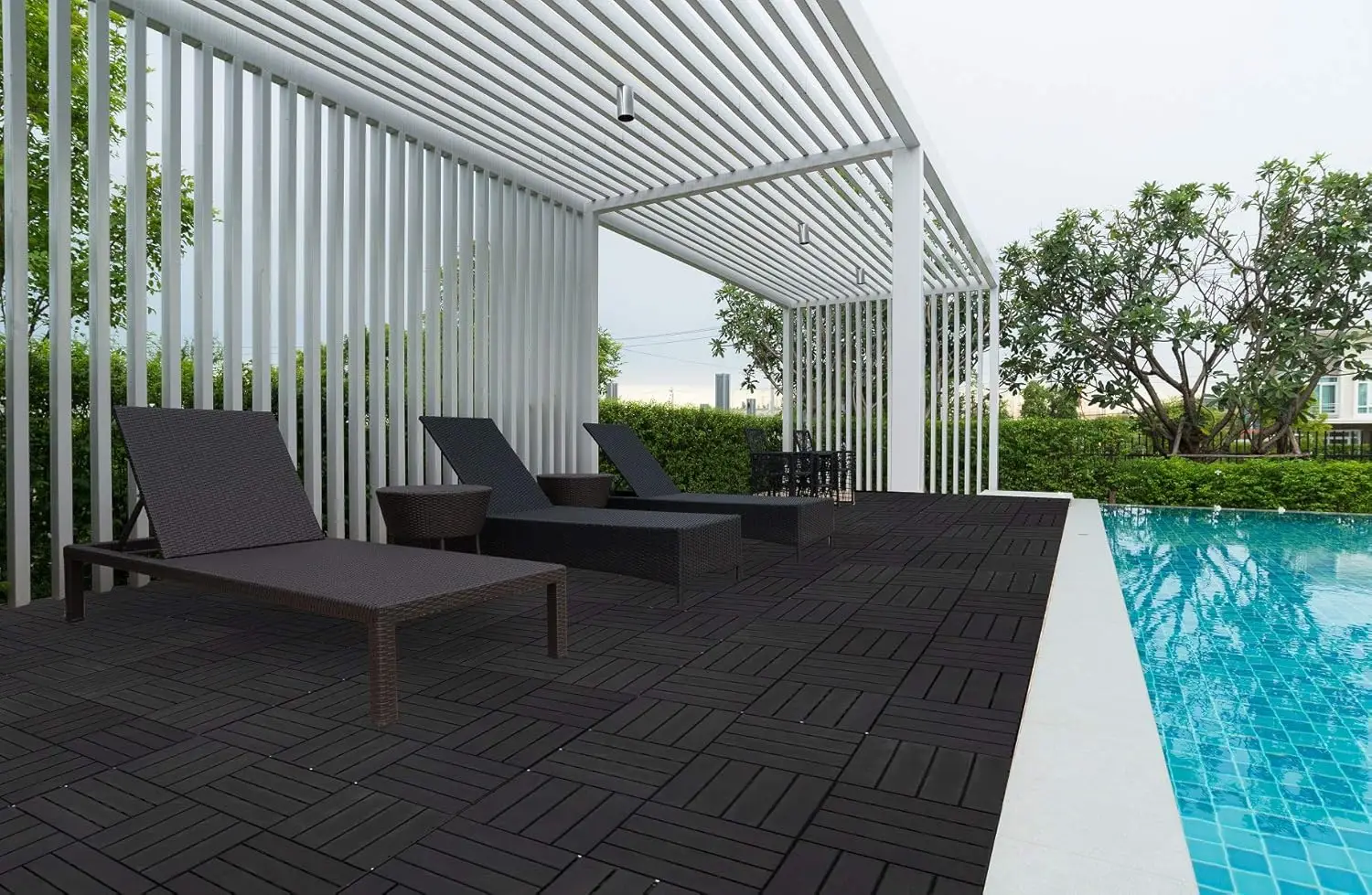 Asteroutdoor Interlocking Deck Tiles Plastic Waterproof Outdoor Flooring 12