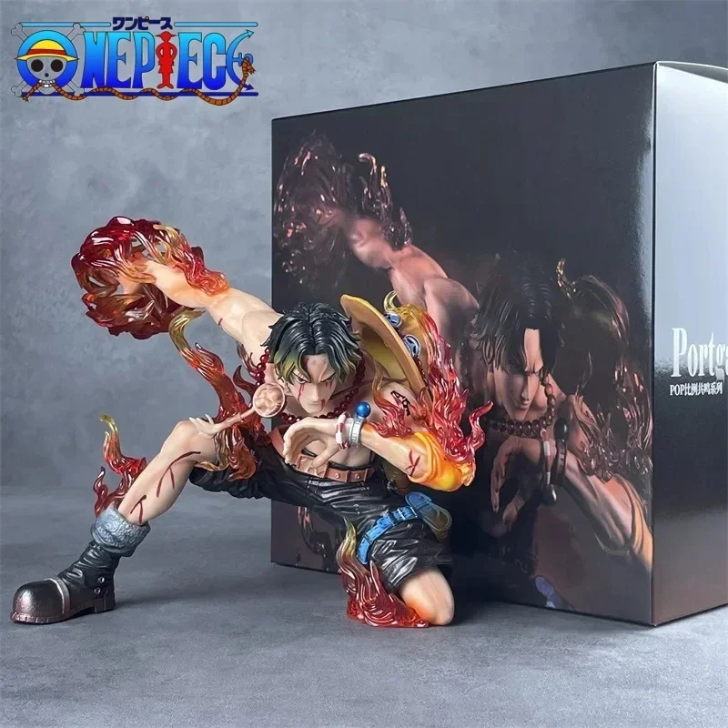 One Piece Iu Studiopop Resonance Series Ace Battle Damage Limited Scene Collection Model Statue Anime Peripherals Toys