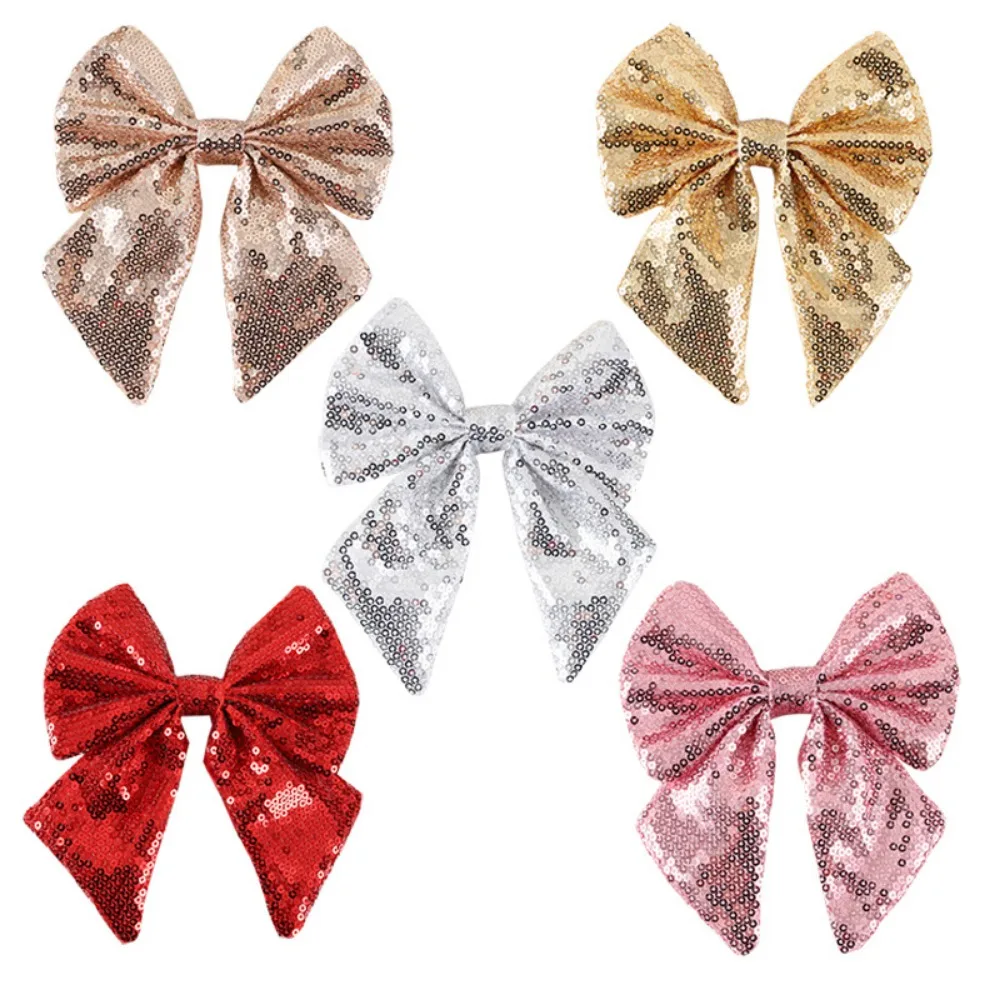 جديد عيد الميلاد القوس سباركلي القوس شجرة عيد الميلاد ديكور شنقا زخرفة لزينة شجرة عيد الميلاد #5