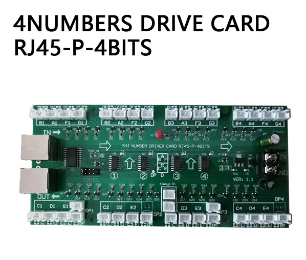 4numbers drive card RJ45-P MATCH GAS-NUM-STC-3 Use For 6inch To 24inch Control Board Led Digital Numbres Module 12v