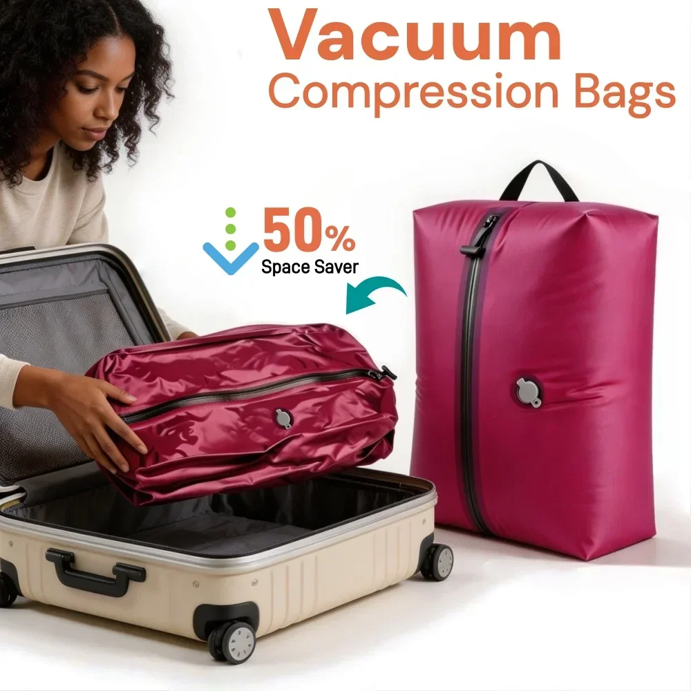 Sacs de rangement sous vide, cubes de rangement, étanches IP67, en PU et polyester, 17L, souples, portables, blanc, noir, rose, sac de voyage, pompe vendue séparément