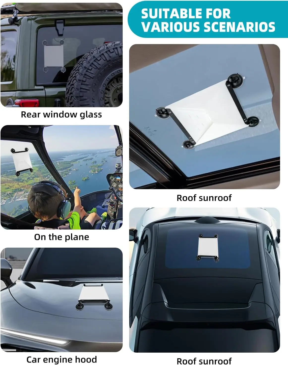 Starlink Mini Sunroof Suction Cup Mount – Secure Mounting Kit for Car Windows and Sunroofs – Strong Suction Cups Ensure Stable S
