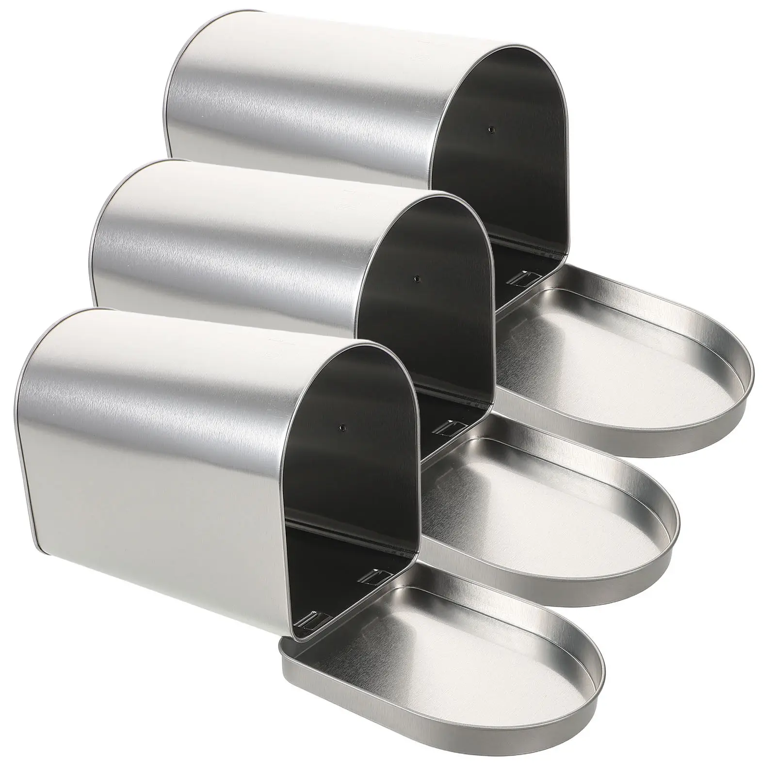 3Pcs Christmas Mailbox Shaped Storage Tins Empty Candy Boxes Small Treats Cookies Chocolates Stocking Stuffer Mailbox for Post
