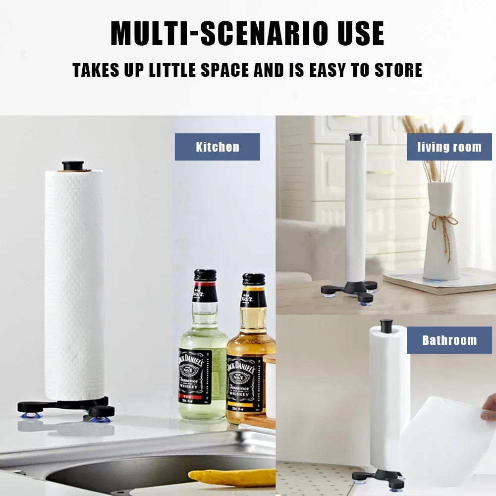 Держатель-диспенсер для пластиковой пленки, съемный одноручный держатель для рулона бумажных полотенец, современный держатель для рулонной бумаги для кухни, столовой