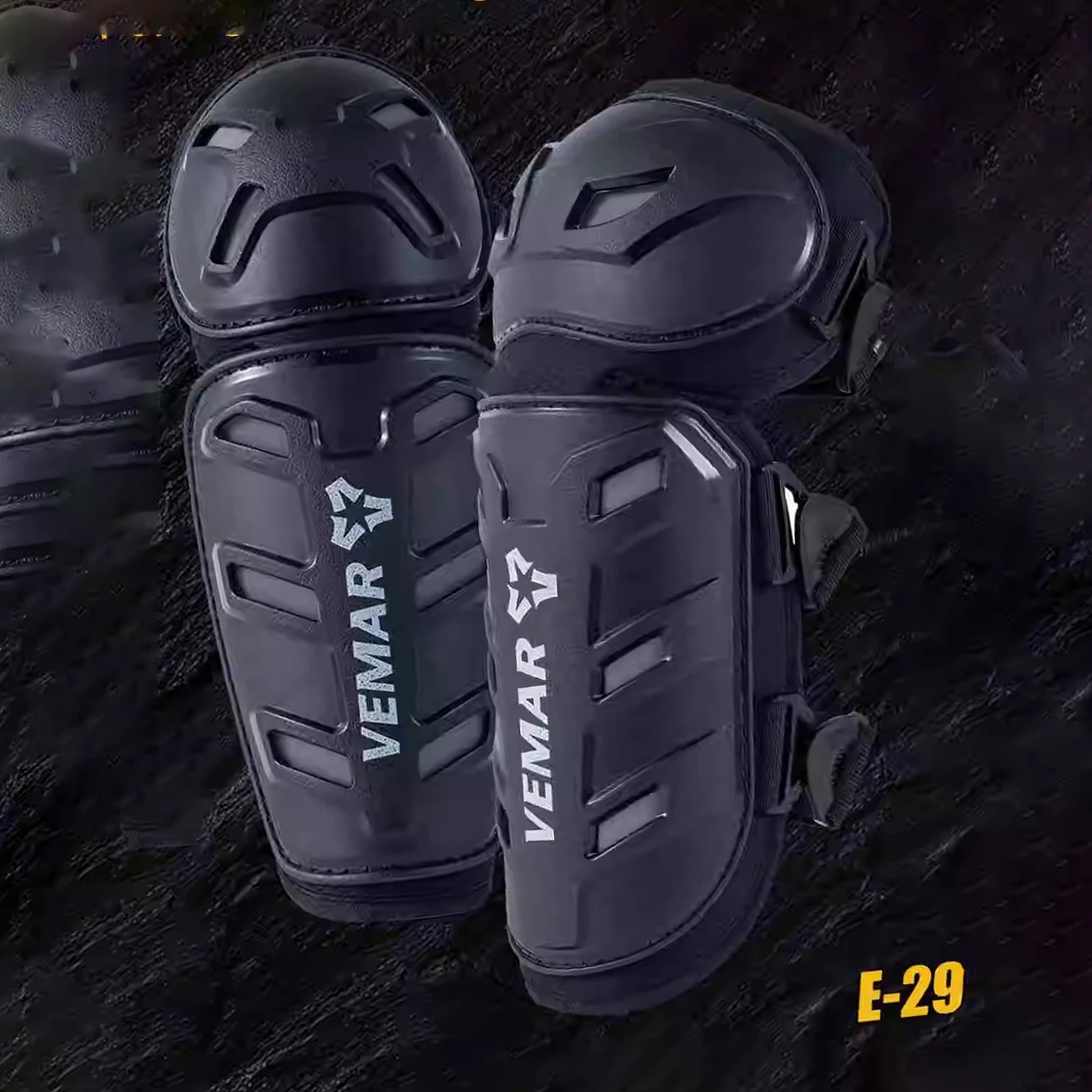 

VEMAR 4PCS Motorcycle Knee And Elbow Pads Stainless Steel Motocross Armor with Shock-Absorbing EVA for All-Season Riding Items
