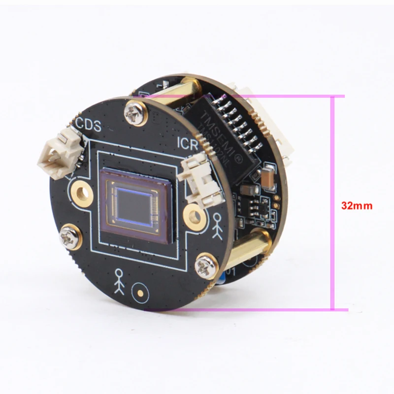 5MP 30fps Starvis 2 Mini IMX675 IP Camera Module Hi3516CV610 Smart Security Network CCTV PCB Round Camera Board SIP-K675C6M
