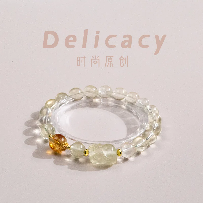 

Sheng Ji Cai Yun Women s Accessories Couple Gifts Pixiu Yellow Tower Beads Crystal Bracelet Lucky HandString