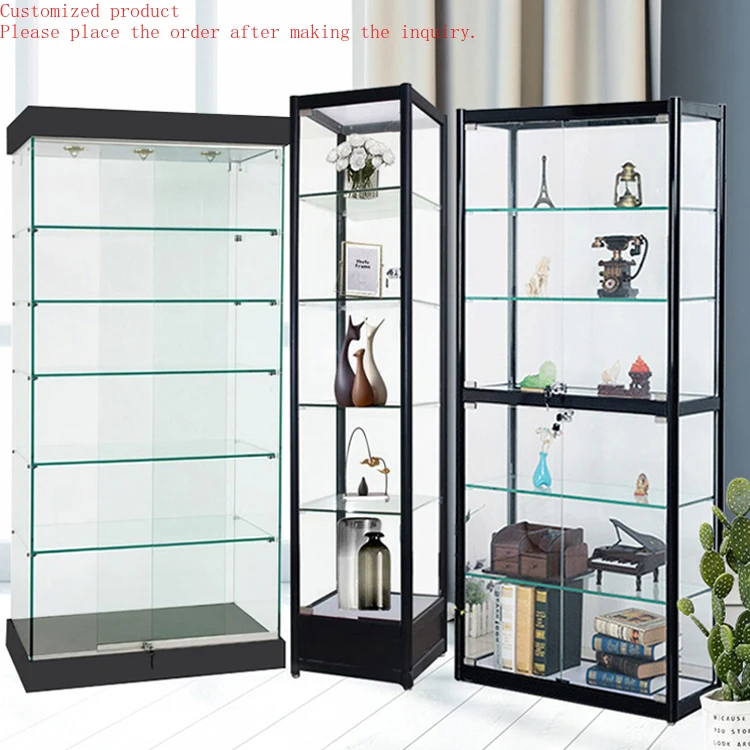 

Custom.Factory Sale Mdf Metal Back Lockable Modern Jewelry Glass Display Modern Tempered Glass Cabinet With Led Glass Display Sh