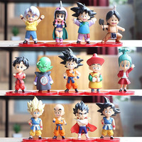 Dragon Ball Z Super Saiyan Son Goku Anime Figure Son Gohan Vegeta Broly Piccolo Majin Buu Set Action Figurine Model Gifts Toy