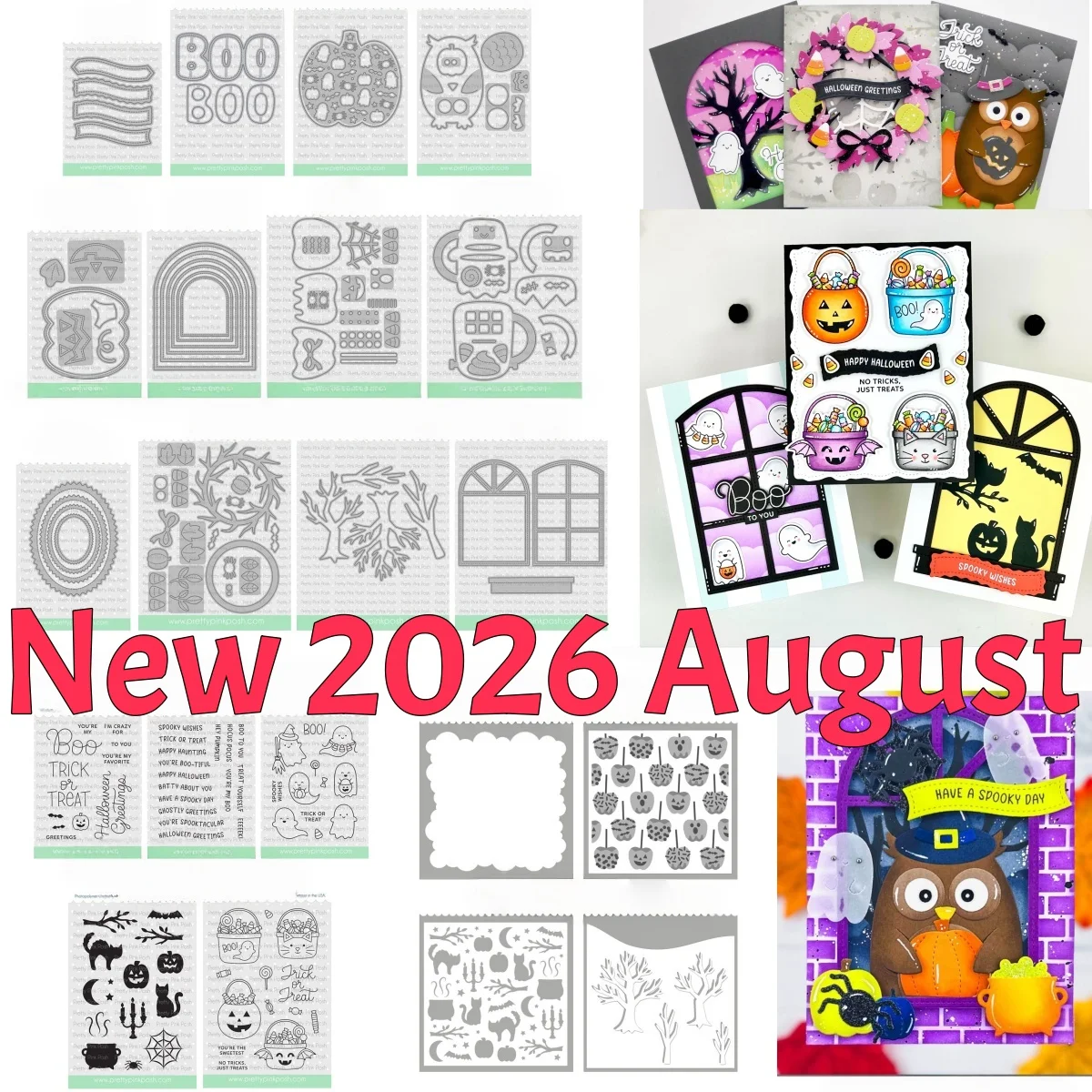 Fall 2026 Mouse Acorn Shaker Holder Additions Leaves Metal Cutting Dies Clear Stamps Stencil for DIY Making Craft Card Scrapbook