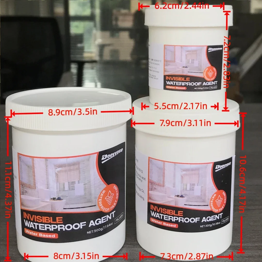 500g/300g/100g Super Easy Brush On Waterproof Coating Invisible Seal  Anti-Leak Glue Wall Crack Roof Sealing Agent