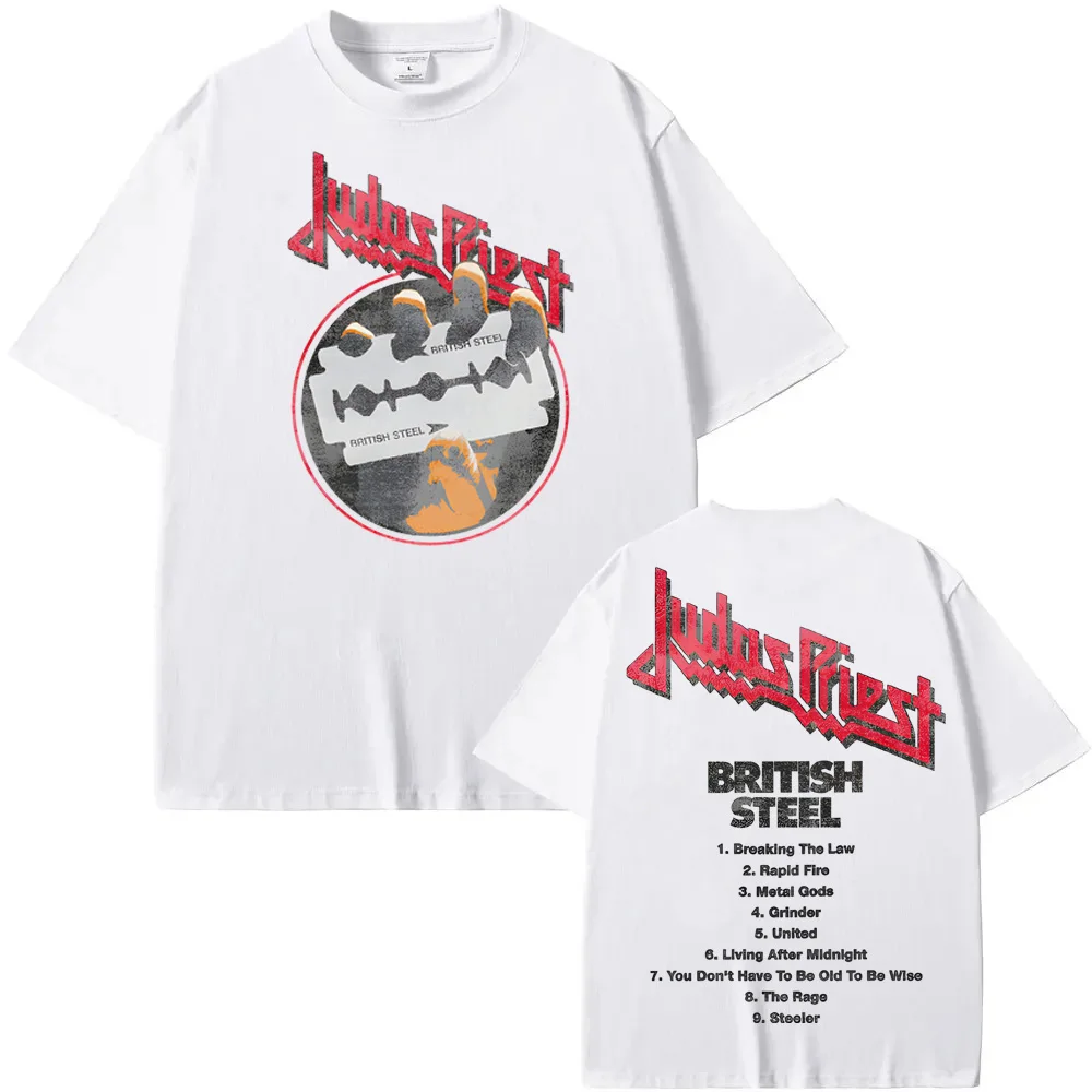 

Футболка Judas Priest, уличная футболка в стиле хип-хоп, рэпер, футболки с короткими рукавами и круглым вырезом, летняя футболка из 100% хлопка, мягкие удобные футболки Sudaderas