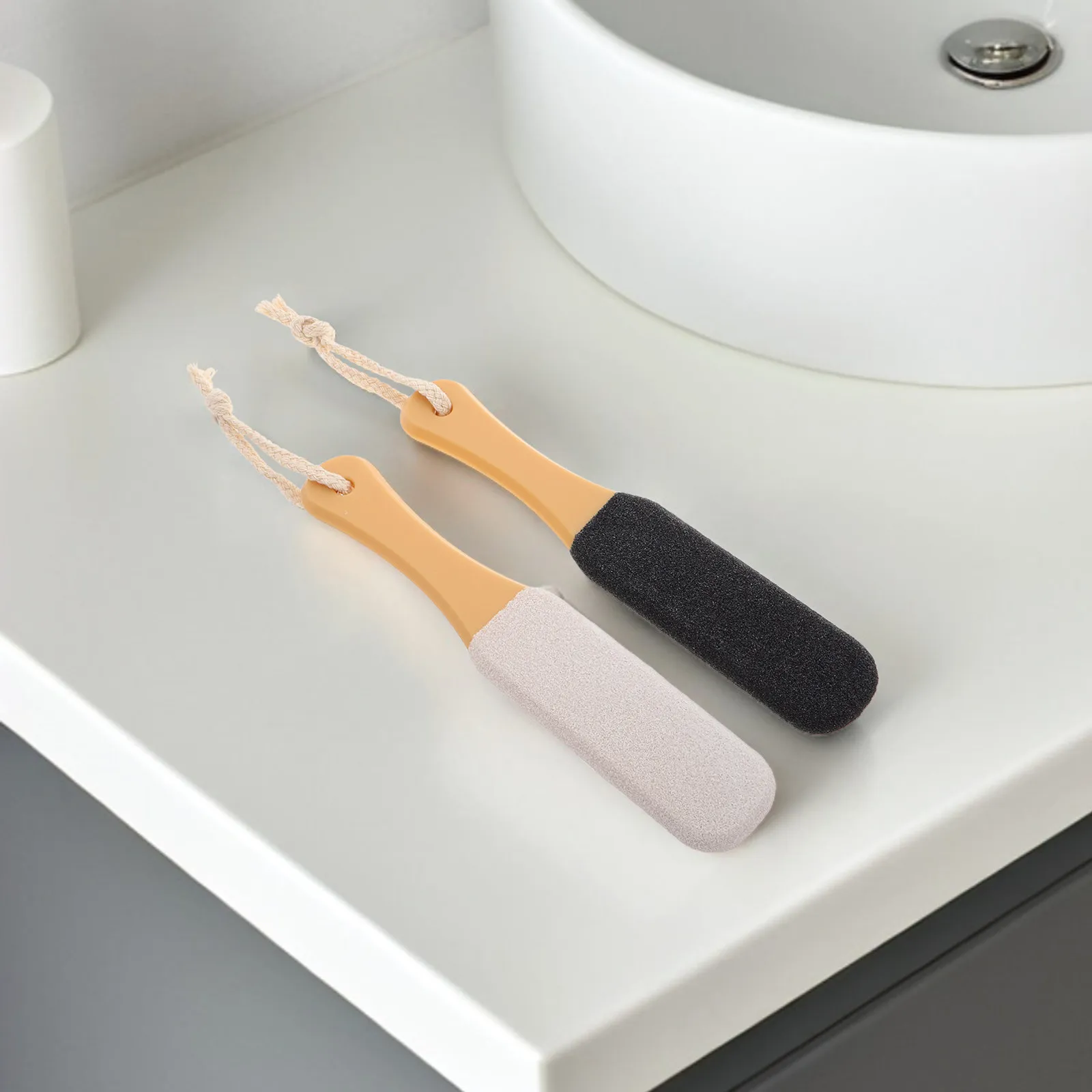 2Pcs Water-Friendly Foot File Pedicure Scrubber for Dry Skin Callus Grinder Heel Scraper Cracked Heels Foot Care Tool Feet